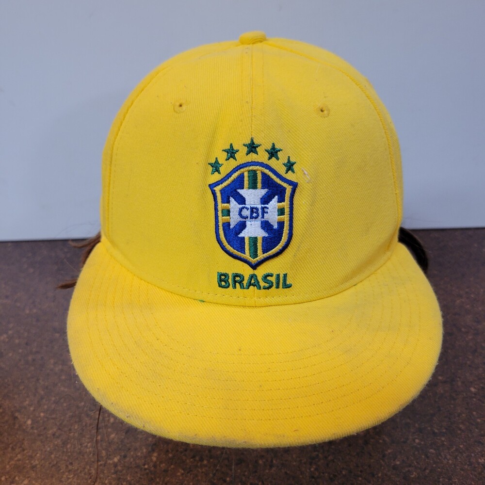 CBF Brazil National Football Nike Baseball Cap Mens One Size Yellow Snapback Hat